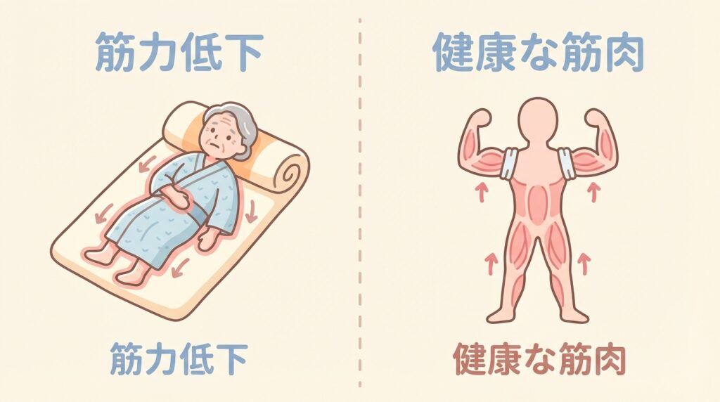 筋力低下のメカニズム図