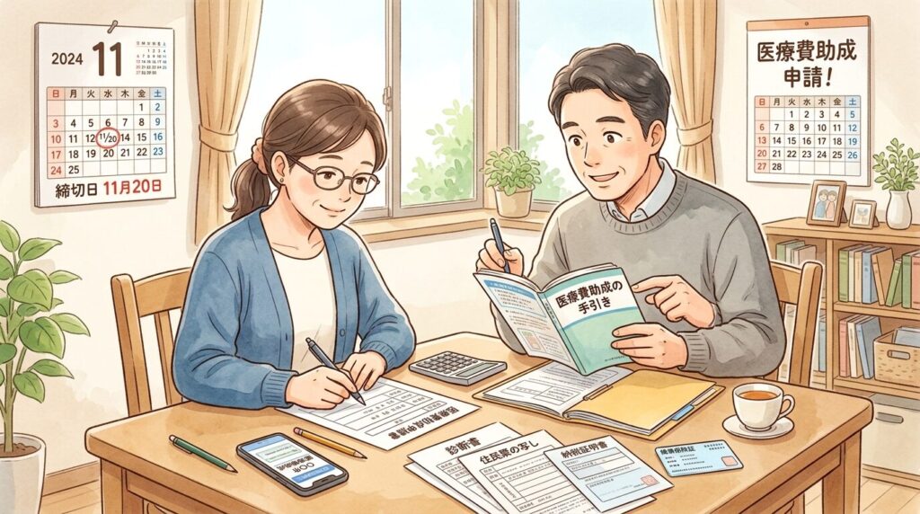 難病申請の手順イラスト